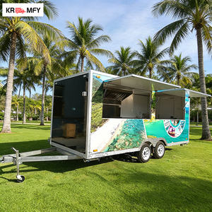 Chariot de vente ambulante multifonctionnel en aluminium et fibre de verre, remorquable, pour la vente de hot-dogs et de restauration rapide - Product Image 3