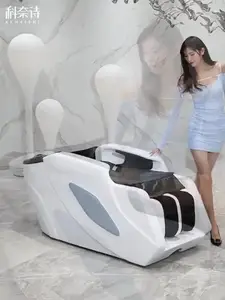 Hot Sale Beauty Luxury Salon Overall Lifting White Customized Modern FRP Electric Shampoo 3D Massage Chair Spa For Sale