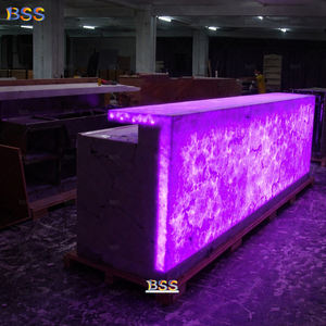 Comptoir en pierre translucide, design luxueux en onyx, pour hôtel, restaurant, club et bar <span class=keywords><strong>lounge</strong></span> - Product Image 6