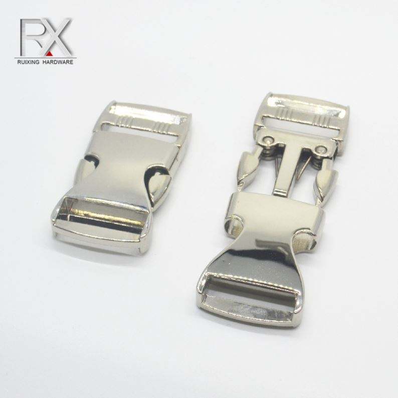 Bag Accessory 25Mm Metal Buckle Quick Connect Buckle Clasp with Release  Strap Locking Buckle Insert Closure for Handbag Backpack