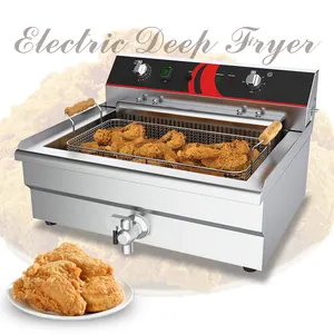 20l Timing Control Electric Fryer French Fries Machine Potato Chips Fryer Factory Direct Sales