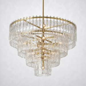 Lámpara de Araña Moderna de Cristal LED JYLIGHTING, Totalmente en Latón, para <span class=keywords><strong>Hotel</strong></span>, Sala de Estar, Comedor, Altura Ajustable, Control Inalámbrico, de Techo - Product Image 1