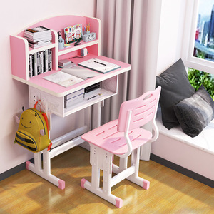 Juego de mesa y silla de estudio moderno para niños con estantería para uso doméstico y escolar para dormitorio - Product Image 4
