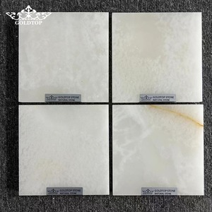 GOLDTOP OEM/ODM Modern Polished Onix Onice Backlight <b>White</b> Onyx Marble Slab for Background Wall - Product Image 4