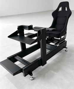 Cockpit de course Sim personnalisé compatible avec la base de montage sur volant <span class=keywords><strong>Fanatec</strong></span> 40160 PS5 Sim Racing Cockpit en aluminium - Product Image 2