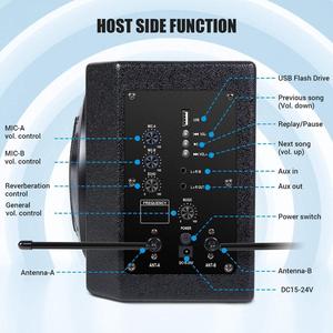 Système de SONORISATION Karaoké Haut-Parleur Bluetooth Microphones Sans Fil Tenu Dans la main pour la Fête De Famille, de Réunion Intérieur Utilisation En Classe - Product Image 4