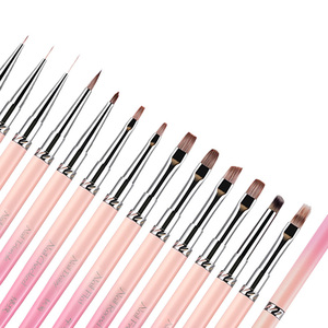 OEM ODM UV Gel Nail Brush Metal Handle Professional Nail Salon <b>Builder</b> Gel Painting Brush - Product Image 1