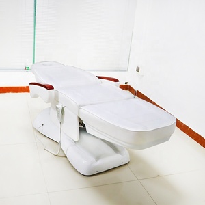 Cama Eléctrica de <span class=keywords><strong>Spa</strong></span> para Tratamientos Faciales, Pestañas y Tatuajes, con Reposabrazos de Madera, <span class=keywords><strong>Silla</strong></span> de Masaje con 3/4 Motores, Cama de Belleza Blanca - Product Image 4