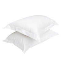 Parure de lit d'hôtel en satin de coton pur blanc – Housse de couette, draps et taies d'oreiller – Style minimaliste, haute densité de fils pour hôtels