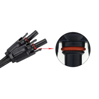 Câble de branche photovoltaïque IP67 Y3 MC4 50A, fil de séparation solaire avec joint en silicone, pignon de contact en cuivre étamé résistant aux flammes UL94-V0