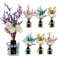 Diffuseur de parfum d'ambiance de luxe 50 ml avec fleurs séchées, huile essentielle aromatique longue durée, décoration intérieure, désodorisant