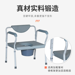 Multifunctional <b>Commode</b> Chair Large Square Type Non Slip <b>Portable</b> For Elderly And Pregnant Women - Product Image 1
