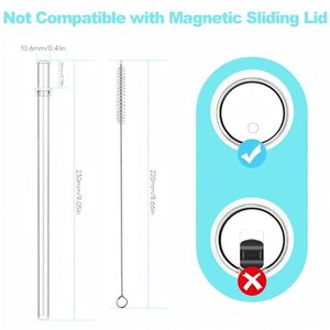 <b>Reusable</b> <b>Straws</b> for YETI 9 Inch Tumbler <b>Straws</b> Replacement for YETI <b>Straw</b> Cup with Cleaning Brushes BPA-Free - Product Image 3