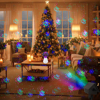Projecteur de lumières laser de Noël RVB d'extérieur multi-motifs intelligents améliorés Minuterie à distance Douches d'étoiles Lumières laser Lumières de jardin