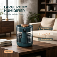 Nouveau design 2026 – Purificateur d'air et humidificateur intelligent X11 à nano-atomisation, grande capacité 2L, avec lumière d'ambiance et faible bruit