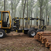 Chargeur à grappin compact pour bois forestier HAIJU, grue à bois avec remorque, prix bas, vente chaude en Europe, vitesse 10 km/h