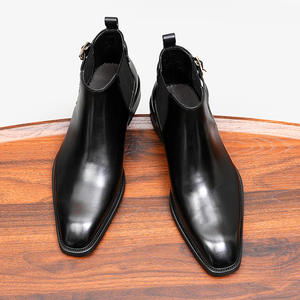 Botas de Trabajo para Hombre, de Cáñamo, con Cordones, Impermeables, Antideslizantes, Estilo Inglés Vintage, con Suela de Goma Cosida a Mano Goodyear - Product Image 1