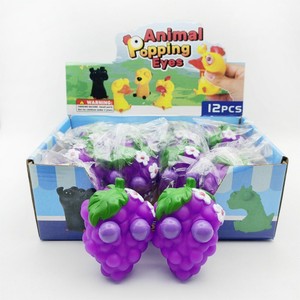 Novelty Animal Popping Eyes Squeeze Fidget Toy <b>Vinyl</b> Fruit Squishy Toy with Popping Eyes for Stress Relief & Boredom Relief - Product Image 1