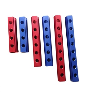 Nhôm nước Collector Manifold verteiler khớp nối phụ kiện 117K loạt màu xanh đỏ màu BSP NPT chủ đề áp suất thấp hệ thống ống nước - Product Image 4