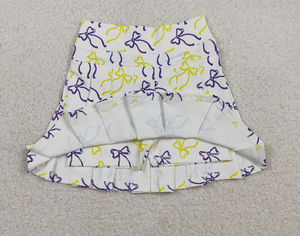 ชุดกระโปรงโยคะสำหรับเด็กผู้หญิง รุ่น GLK0212 สีม่วงเหลือง ประดับโบว์ เหมาะสำหรับงานมาร์ดิกราส์ - Product Image 6