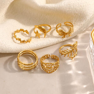 Anillos de Moda Chapados en Oro con Forma de Delfín, Diseño Calado, Joyería Unisex, Regalo, Origen Yiwu - Product Image 4