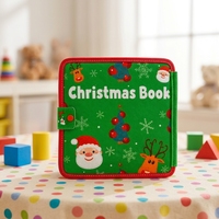 Livre d'activités Montessori en feutre pour enfants de 2-3 ans, tableau d'apprentissage avec activités sur les compétences de vie, jouet cadeau pour garçons et filles