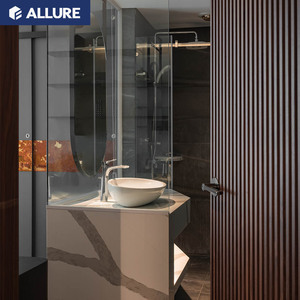 Allure Wood Antique Bamboo <strong>Corner</strong> <strong>Bathroom</strong> Vanity <strong>Unit</strong> Lowes - Product Image 4