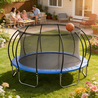 Trampolín Inflable Seguro de Polipropileno de 12 pies, Estilo Linterna, de Grado Comercial, Cama Elástica para Interiores/Exteriores, para Niños y Niñas