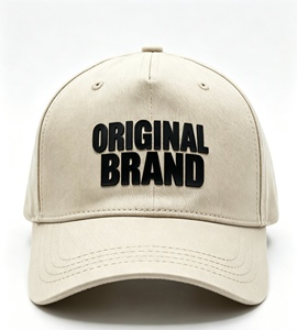 Custom Baseball Cap Beige Cotton Baseball Cap with 3D Logo, Adjustable Curved Brim Dad <b>Hat</b> for <b>Men</b> Women - Product Image 1