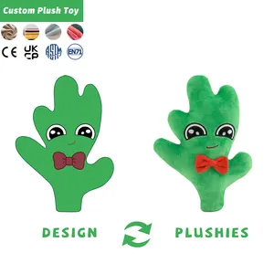 OEM ODM özelleştirilmiş sevimli ayakta poz yeşil bebek özel plushie sahne süsleme maskot peluş yastık