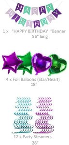 Decorazioni per feste a sirena forniture per <span class=keywords><strong>buon</strong></span> compleanno Ariel Little Princess Under the Sea Decor for Girls Pool Ocean Kids Party - Product Image 3