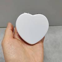 Miroir compact en forme de cœur en cuir PU, mini miroir de poche pour le maquillage, étiquette privée, miroir cosmétique en métal, vente en gros
