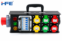 Boîtier de distribution d'alimentation LED 6 canaux pour scène, étanche IP44, entrée 16A, 12 canaux de sortie, 220V, portable et compact HFE