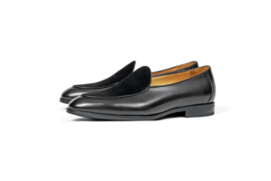 L32-B801 mocassini da uomo in pelle di capra in pelle scamosciata e pelle abbinata a punto Blake stile <span class=keywords><strong>smoking</strong></span> - Product Image 4