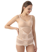 Ceinture de soutien abdominal post-partum trois pièces pliable pour la mise en forme, adaptée aux accouchements naturels et aux césariennes