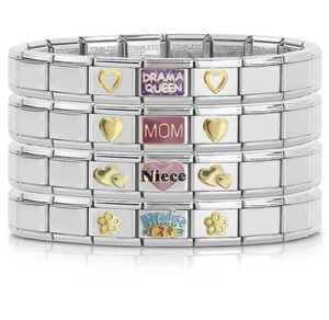Pulsera de Acero Inoxidable Pulido de Alta Calidad con Dijes Italianos para Mujer, Herramienta de Apertura y Cierre, Venta al por Mayor - Product Image 1