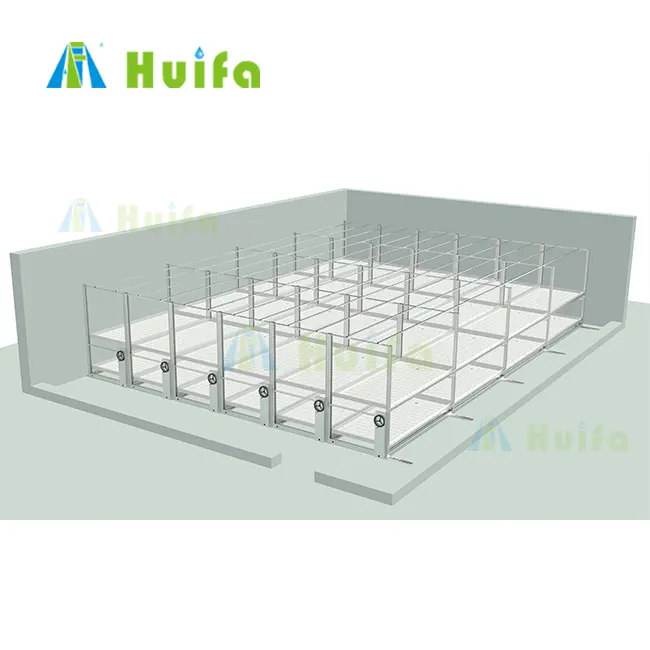 現代の屋内栽培ソリューションカスタム多層屋内栽培プラント主導の成長システム可動式成長ラックシステム