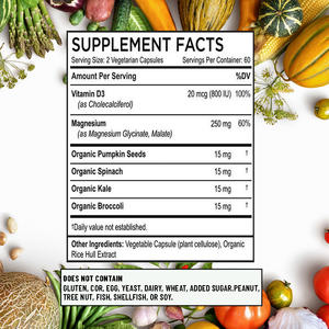 OEM Magnésium Capsules Santé Supplément Sélénium, <span class=keywords><strong>Zinc</strong></span>, Iode, L-tyrosine dans 1 Magnésium Capsules - Product Image 5