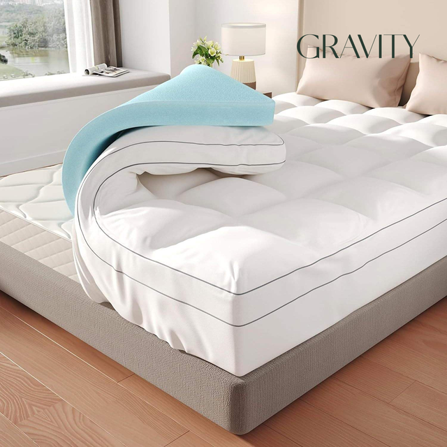 Summer Home Use Dual Layer Pressure Relieve 4 Inch Cooling Gel Memory Foam Quilted Polyester Topper Soft Bed Mattress Thick