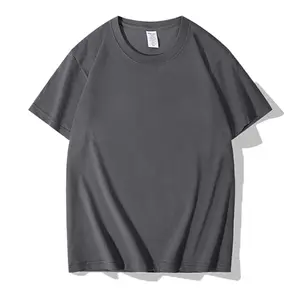 T-shirts 100% coton épais de haute qualité 220GSM T-shirt uni brodé imprimé surdimensionné grande taille T-shirt personnalisé pour hommes