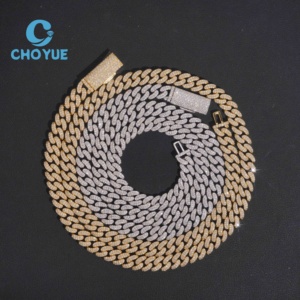 ลดราคาพิเศษ สร้อยคอเงินแท้ S925 ขนาด 8 มม. แบบ Cuban Link 2 แถว ประดับเพชรโมอิสซาไนต์ สไตล์ฮิปฮอป เครื่องประดับคุณภาพสูง สร้อยคอผู้ชาย ผ่านการทดสอบเพชร GRA - Product Image 2