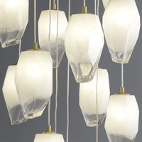 Lustre moderne de luxe en verre cristal avec cadre en métal doré, lampe suspendue en spirale pour villa, escalier, hall, salon