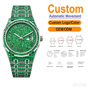 <span class=keywords><strong>Reloj</strong></span> Mecánico de Lujo para Hombre con Moissanita VVS1 Certificada por GRA, Pantalla con Indicador <span class=keywords><strong>Inteligente</strong></span>, Movimiento Mecánico, Corona de Metal - Product Image 2