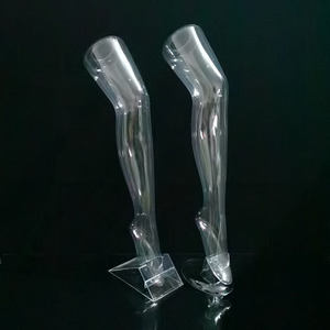 पैरों के मोजे या जूता संग्रह में टखनों और पैरों को प्रदर्शित करने के लिए स्पष्ट प्लास्टिक पारदर्शी लंबे फुट मैन्यूक्विन मॉडल - Product Image 4