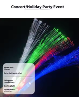 Bâton Lumineux LED Vente en Gros, Baguettes Fluorescentes à Fibre Optique, 3 Modes Clignotants pour Fournitures de Fête d'Enfants, Anniversaires, Mariages et Noël