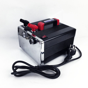 Compresor de aerógrafo con pistola pulverizadora, alimentación por gravedad, velocidad ajustable, bomba de aire eléctrica portátil para pintura artística y modelismo - Product Image 5