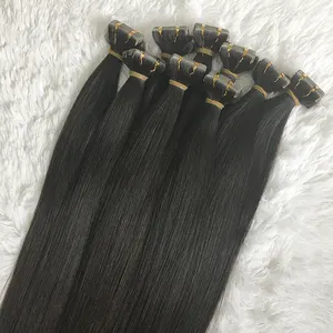 Оптовая продажа, натуральные вьетнамские бразильские Невидимые Ленты для наращивания волос, Необработанные 100% человеческие волосы, лента для наращивания волос