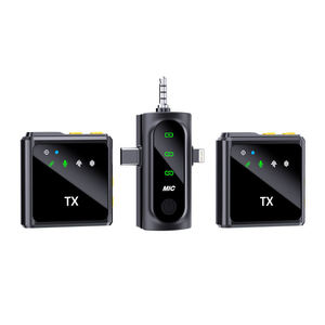 Micrófono Lavalier Inalámbrico Universal F19 3 en 1, 2.4G, Portátil, para Grabación de Teléfono, Podcast, TikTok Live - Product Image 3