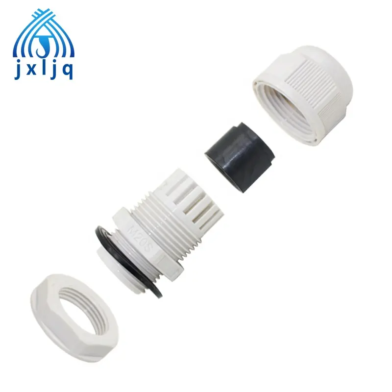 وصلات غدد الكابلات البلاستيكية IP68 النايلون القابلة للتعديل 3-6.5mm وصلات كابلات الأكثر مبيعاً مقاومة للماء PG7 PG9 PG11 وصلات تثبيت الكابلات