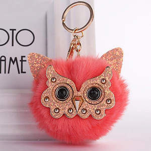 Porte-clés métallique personnalisé Rose or, en peluche, souris, mignon, accessoires, 5 pièces - Product Image 1